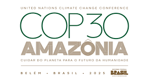 Logo of COP 30 – United Nations Climate Conference in Belém focused on climate action, biomedical waste management, and sustainable healthcare systems.