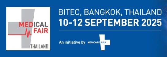 Logo of Medical Fair Thailand 2025 – Southeast Asia’s leading healthcare exhibition for biomedical waste management, hazardous waste disposal, and hospital waste recycling technologies.
